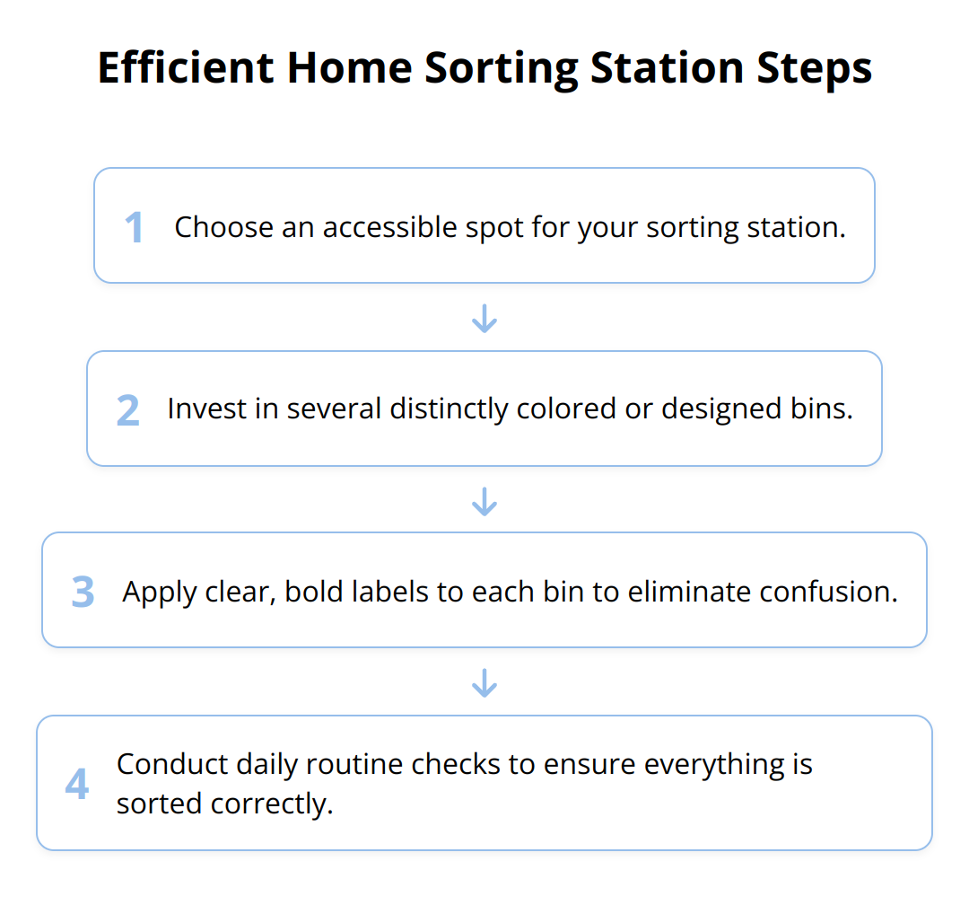 Flow Chart - Efficient Home Sorting Station Steps