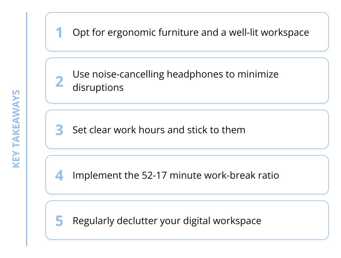 Key Takeaways - How to Manage Time in Your Home Office Effectively