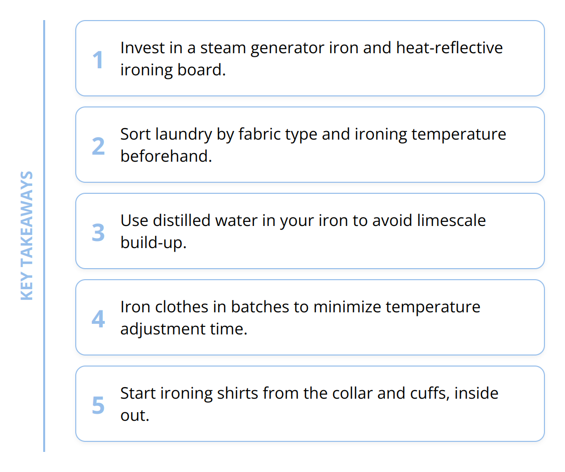 Key Takeaways - How to Save Time on Ironing: Effective Hacks