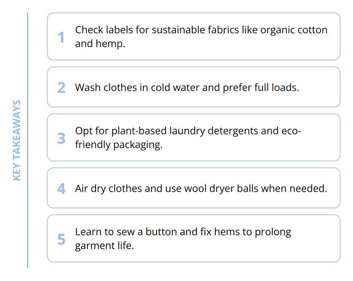 Key Takeaways - How to Care for Fabrics in an Eco-Friendly Way