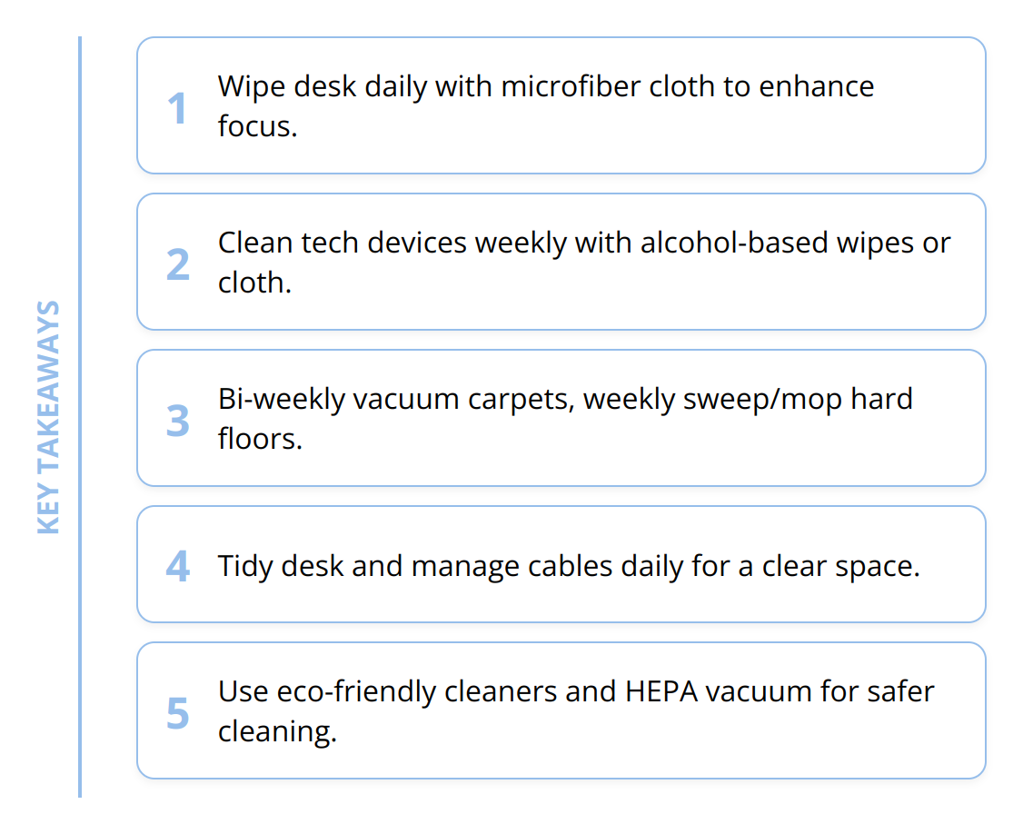 Key Takeaways - How to Create a Home Office Cleaning Checklist