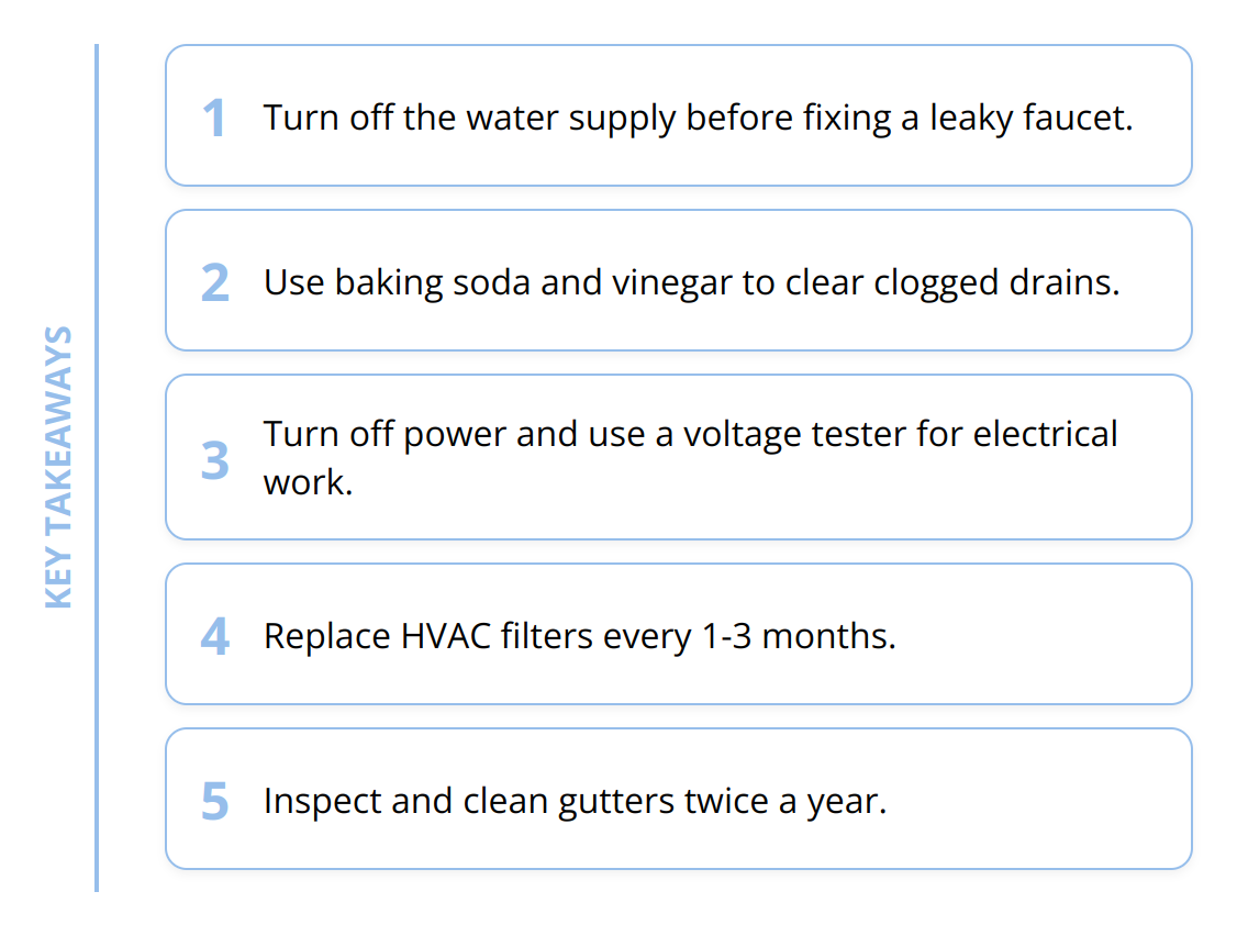 Key Takeaways - How to Quickly Fix Home Maintenance Issues