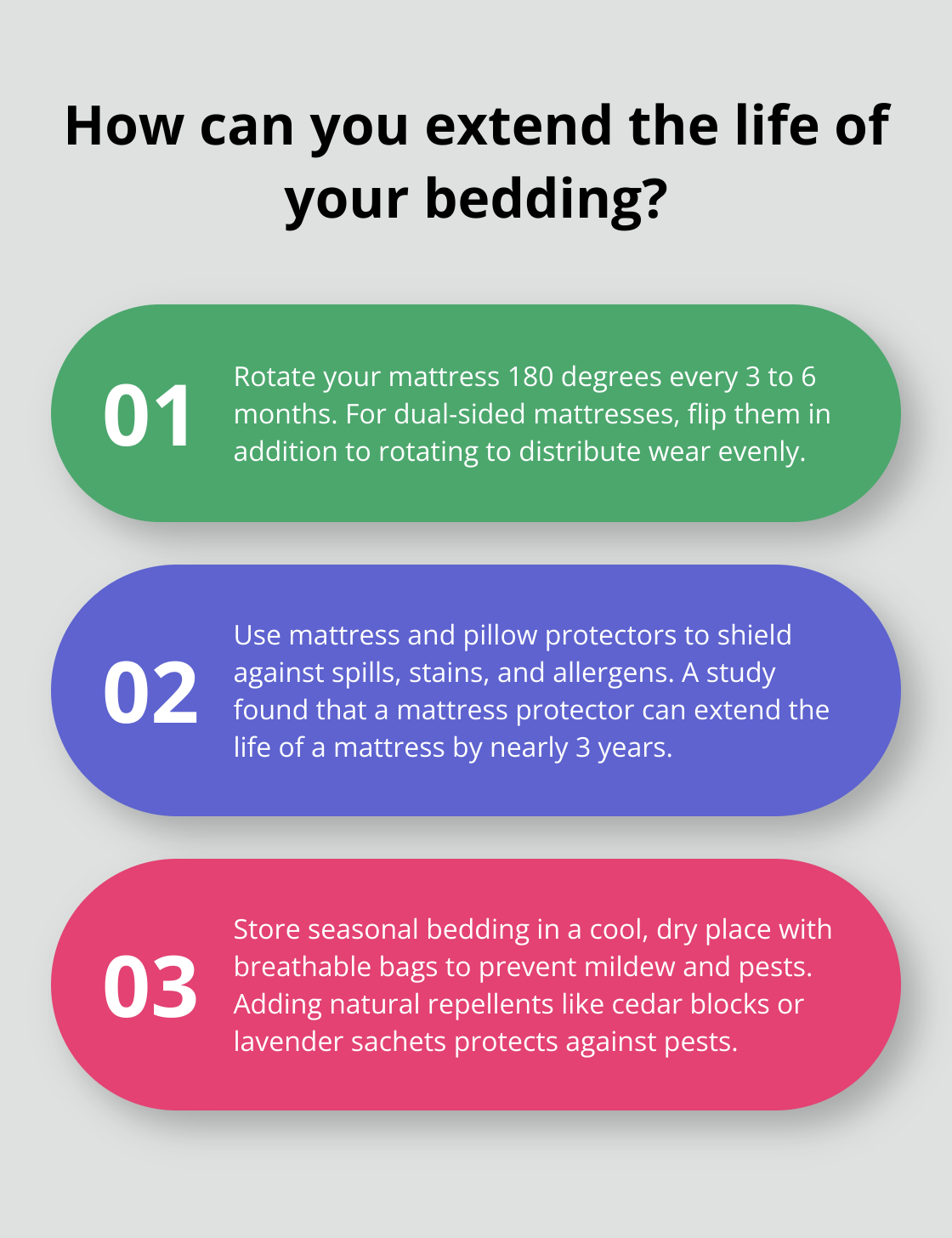 Fact - How can you extend the life of your bedding?